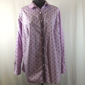 Lands’ End Lavender Long Sleeve Top Blouse